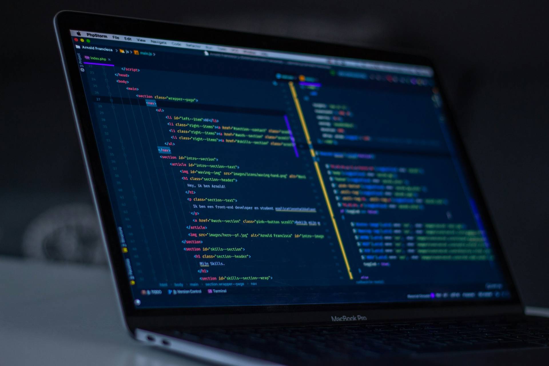 Abstract code background