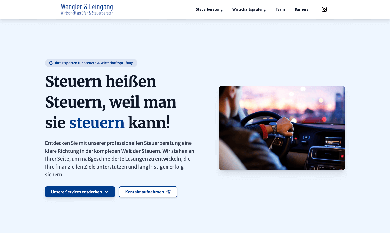 Wengler & Leingang Website - Startseite
