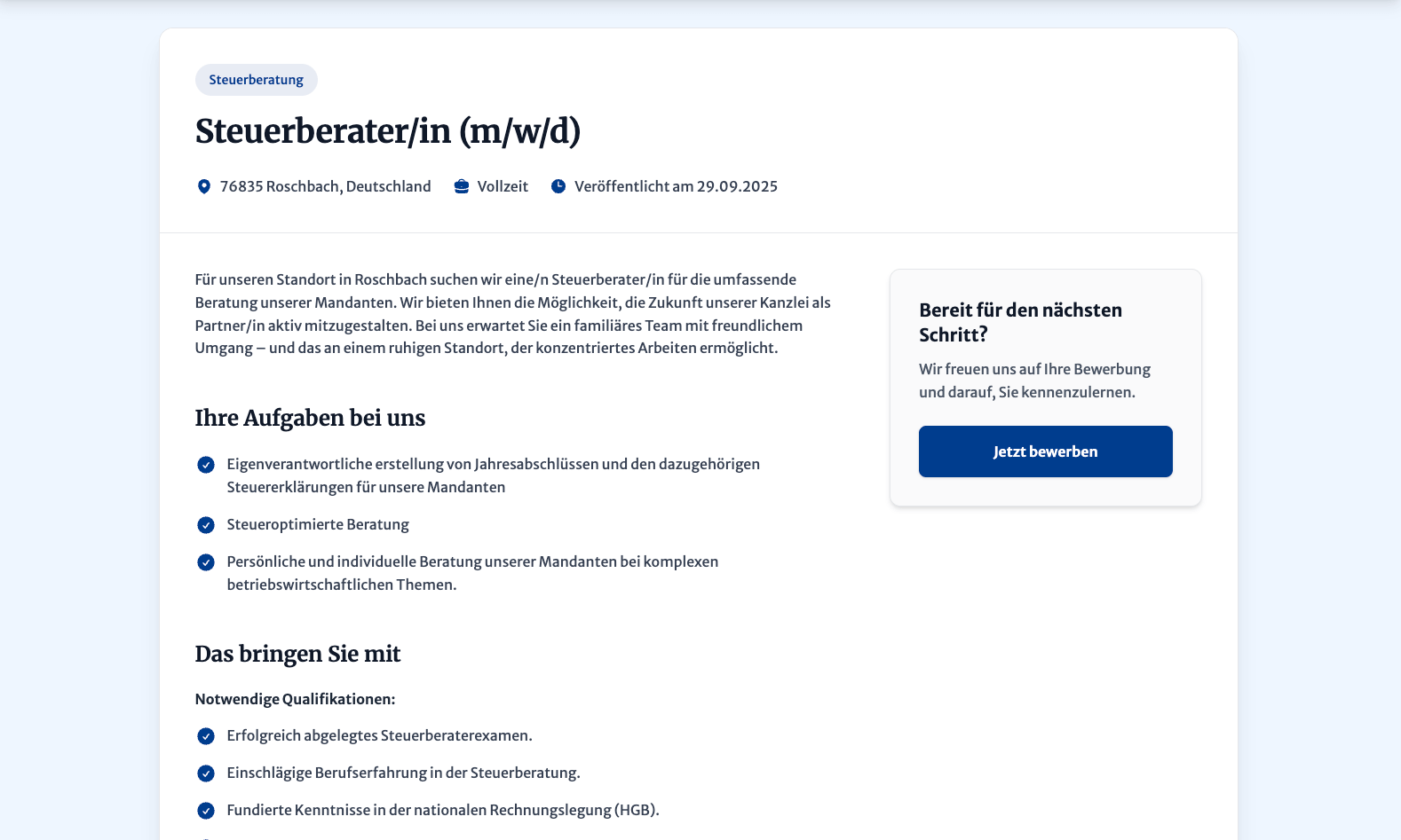 Wengler & Leingang - Bewerbungsprozess